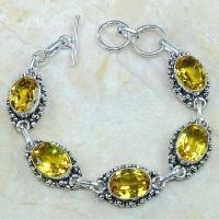 Ct 0121d bracelet citrine citron or doree argent 925 bijoux achat vente