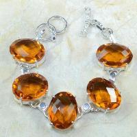 Ct 0129a bracelet citrine orange argent 925 bijoux achat vente 1