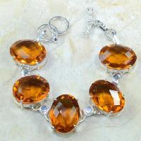 Ct 0129a bracelet citrine orange argent 925 bijoux achat vente