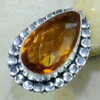 Ct 0138a bague t57 citrine lorange madere argent 925 bijoux achat vente