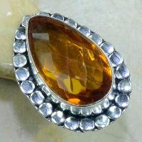 Ct 0138c bague t57 citrine lorange madere argent 925 bijoux achat vente