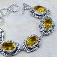 Ct 0152c bracelet citrine doree lemon citron madere argent 925 bijoux achat vente