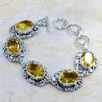 Ct 0152d bracelet citrine doree lemon citron madere argent 925 bijoux achat vente