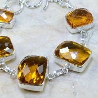 Ct 0165c bracelet citrine doree lemon citron madere argent 925 bijoux achat vente