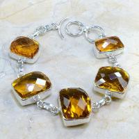 Ct 0165d bracelet citrine doree lemon citron madere argent 925 bijoux achat vente