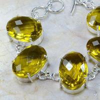 Ct 0168b bracelet citrine doree lemon citron madere argent 925 bijoux achat vente