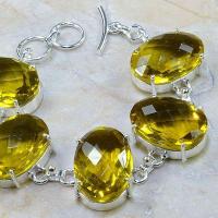 Ct 0168c bracelet citrine doree lemon citron madere argent 925 bijoux achat vente