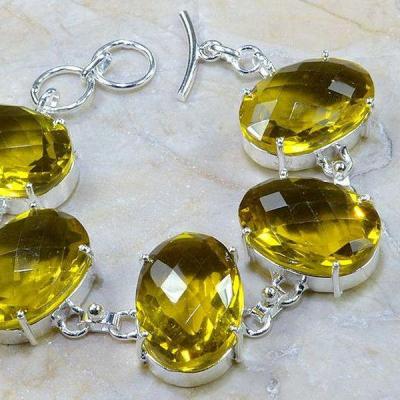 Ct 0168b bracelet citrine doree lemon citron madere argent 925 bijoux achat vente