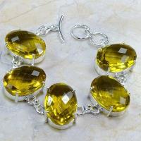 Ct 0168d bracelet citrine doree lemon citron madere argent 925 bijoux achat vente