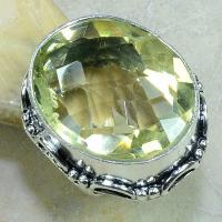 Ct 0183b bague t59 citrine lemon citron argent 925 bijoux achat vente