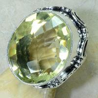 Ct 0183c bague t59 citrine lemon citron argent 925 bijoux achat vente