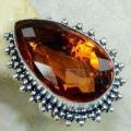 Ct 0185b bague t56 citrine madere orange argent 925 bijoux achat vente 1