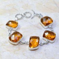 Ct 0191c bracelet citrine orange madere argent 925 bijoux achat vente