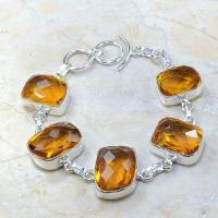 Ct 0191d bracelet citrine orange madere argent 925 bijoux achat vente