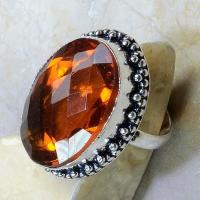 Ct 0198b bague t61 citrine madere orange argent 925 bijoux achat vente