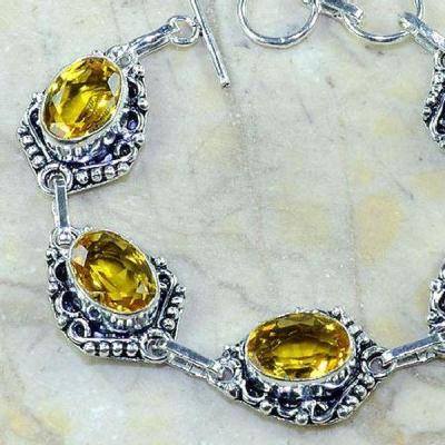 Ct 0226b bracelet citrine doree lemon citron argent 925 bijoux achat vente