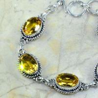 Ct 0227b bracelet citrine doree lemon citron argent 925 bijoux achat vente