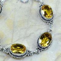 Ct 0227c bracelet citrine doree lemon citron argent 925 bijoux achat vente