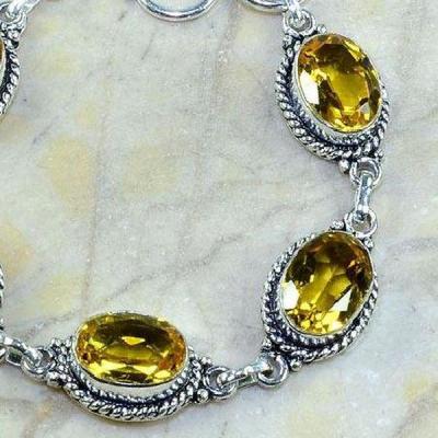 Ct 0227a bracelet citrine doree lemon citron argent 925 bijoux achat vente