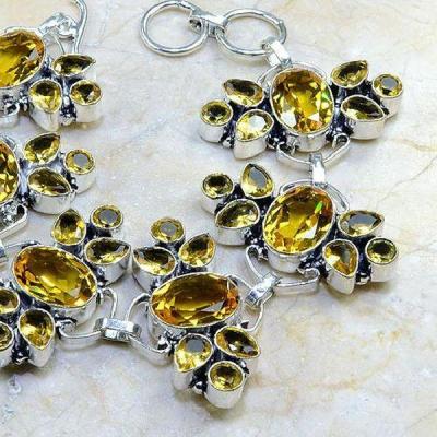 Ct 0228b bracelet citrine doree lemon citron argent 925 bijoux achat vente