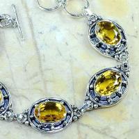 Ct 0231b bracelet citrine doree lemon citron argent 925 bijoux achat vente