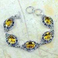 Ct 0231d bracelet citrine doree lemon citron argent 925 bijoux achat vente