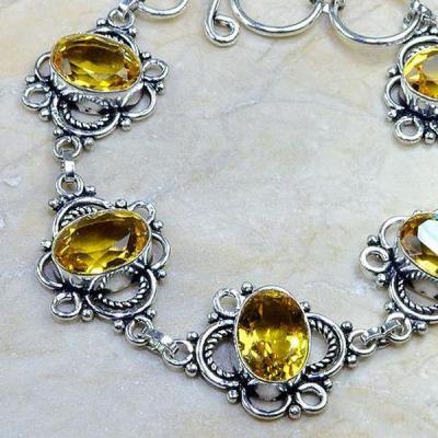 Ct 0244b bracelet citrine doree lemon citron argent 925 bijoux achat vente