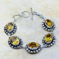 Ct 0245a bracelet citrine doree lemon citron argent 925 bijoux achat vente