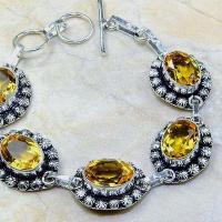 Ct 0245c bracelet citrine doree lemon citron argent 925 bijoux achat vente