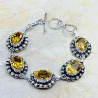 Ct 0245d bracelet citrine doree lemon citron argent 925 bijoux achat vente