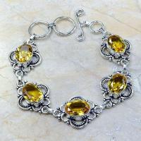 Ct 0246a bracelet citrine doree lemon citron argent 925 bijoux achat vente