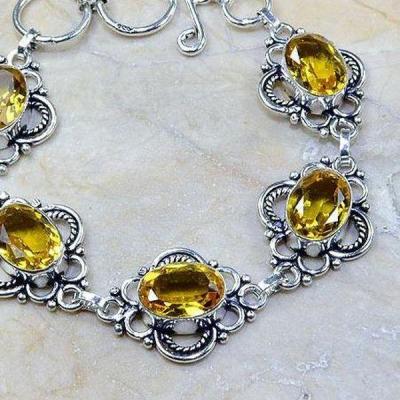 Ct 0246b bracelet citrine doree lemon citron argent 925 bijoux achat vente