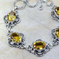 Ct 0246c bracelet citrine doree lemon citron argent 925 bijoux achat vente