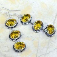 Ct 0258a boucles pendants oreilles citrine achat vente argent 925