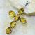 Ct 0262b croix pendentif pendant pierre taillee citrine lemon citron argent 925 bijoux achat vente 1