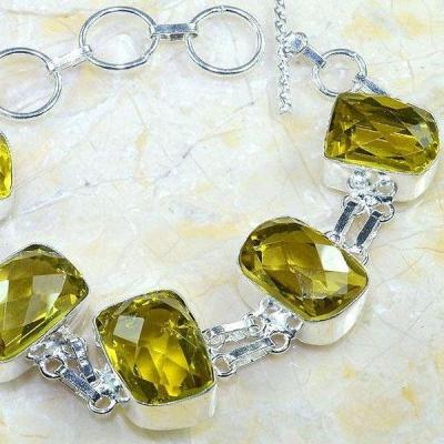 Ct 0269b bracelet citrine lemon citron vert argent 925 bijoux achat vente
