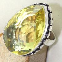 Ct 0343c bague chevaliere t60 citrine citron lemon argent 925 bijoux achat vente