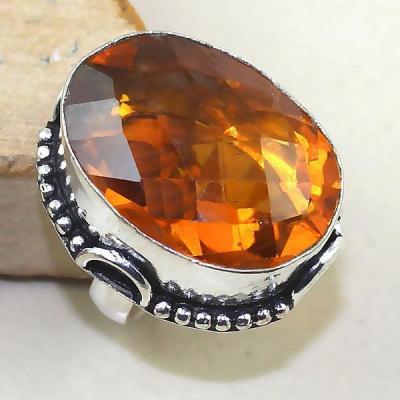 Ct 0348a bague chevaliere t56 citrine citron lemon argent 925 bijoux achat vente