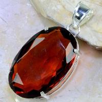 Ct 0355b pendentif pendant citrine orange doree lithotherapie argent 925 bijoux achat vente