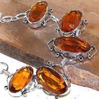 Ct 0435b bracelet citrine orange madere whisky argent 925 bijoux achat vente