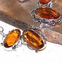 Ct 0435c bracelet citrine orange madere whisky argent 925 bijoux achat vente