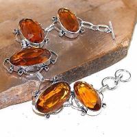 Ct 0435d bracelet citrine orange madere whisky argent 925 bijoux achat vente