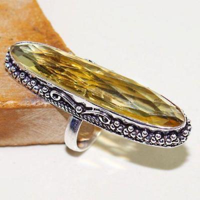 Ct 0463b bague chevaliere t56 citrine lemon doree medievale argent 925 bijoux achat vente