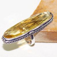 Ct 0465a bague chevaliere t60 citrine lemon doree medievale argent 925 bijoux achat vente