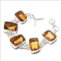 Ct 0524a bracelet 36gr 20x15mm citrine lemon agate solar argent 925 bijoux achat vente