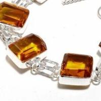 Ct 0524c bracelet 36gr 20x15mm citrine lemon agate solar argent 925 bijoux achat vente