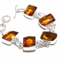 Ct 0524d bracelet 36gr 20x15mm citrine lemon agate solar argent 925 bijoux achat vente