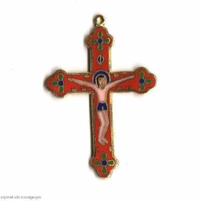 Cx 066b croix cretienne crucifix jesus christ insigne pelerin
