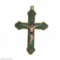 Cx 068b croix cretienne crucifix jesus christ insigne pelerin 