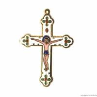 Cx 069a croix cretienne crucifix jesus christ insigne pelerin 